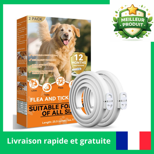 Collier anti puces pour chien - collier, anti-puces