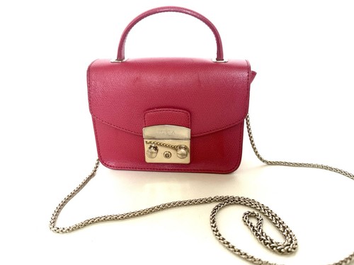 Sac chaîne cuir rouge - sac,