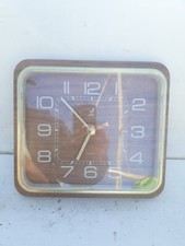Antique JAZ WALL CLOCK Vintage Pendulum France Wood Deco Design Old Clock
