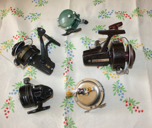 Lot moulinets anciens 5 - lot,