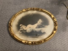 cadre ancien ovale bois et