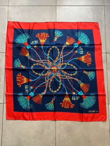 Foulard vintage soie - foulard,