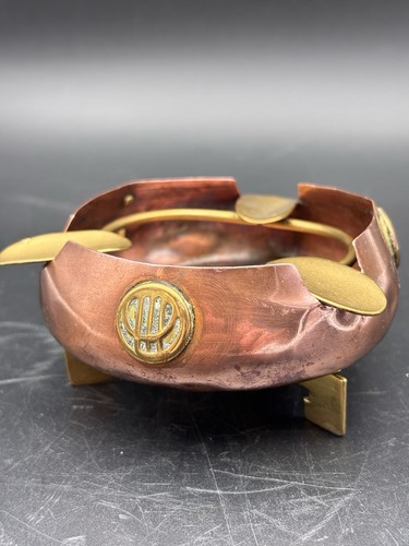 Ancien cendrier cuivre et - en,