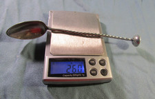 Cuillère avec pilon  dite  à médicament   en argent poinçon masque, 1818/1838