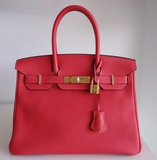 Sac Hermes Birkin 30 rouge