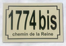 plaque pvc numero de rue ou de