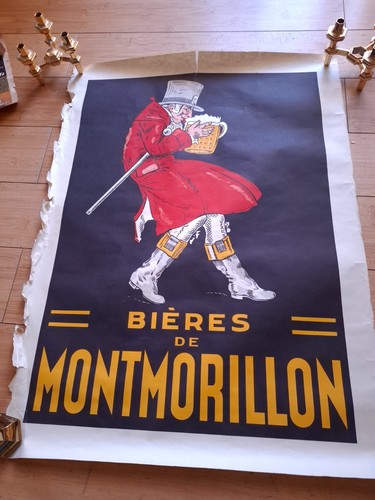 Affiche lithographiee biere - lithographiee, de