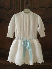 1920 Girls Dress Fully Embroidered Lined Lace Button Mother-of-Pearl
