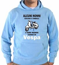 Felpa Cappuccio KJ1695 Idea Regalo per Nonni che vanno in Vespa Scooter Club