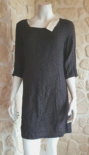 Robe noire manches - 3/4, neuve