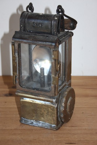 Ancienne lampe sncf - ancienne, chemineaux