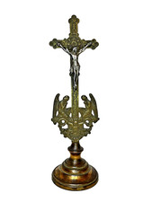 CRUCIFIX ANCIEN en laiton et