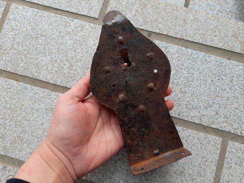 Old wrought iron door lock - old,