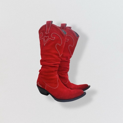 Fiorucci red suede - red, leather