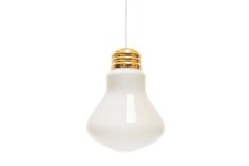 Oversized Light Bulb Lamp / Opaline Glass / Ingo Maurer Inspired / 1970s Pop Art