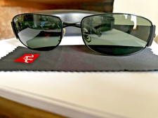Ray-Ban RB3320 002/8G Sunglasses Black Metal 64-14 Made in Italy