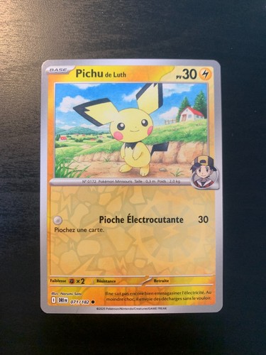 Carte pokémon reverse pichu - carte,