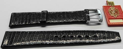 Bracelet montre lip cuir noir - bracelet,