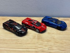 Lot of 3 Different Color Hot Wheels 1/64 Scale Pagani Huayra Sports Cars