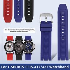 For Tissot 1853 T-SPORTS Moto GP T115.417A T115427A Rubber Watchband 22mm Strap