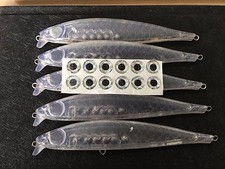 5pcs Unpainted Crankbait Fishing Lure Body 6 2/3 Inch 1 1/3 OZ Blank lures 279#