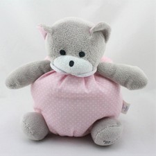 Doudou ours boule rose pois Musti de MUSTELA - 20876