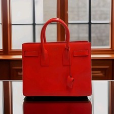YSL Saint Laurent Sac De Jour 2 Way Orange Med Size Shoulder Handbag RRP 3500$. 