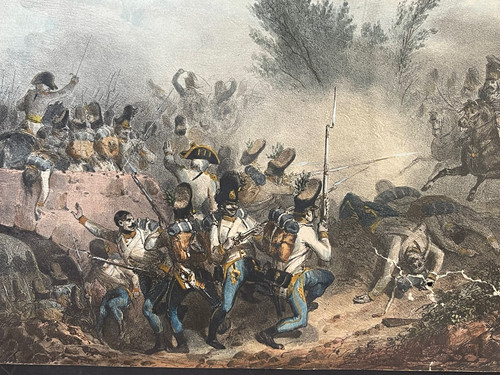 Estampe aquarellée hippolyte - estampe,