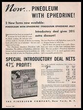 1933 Pineoleum Co. New York Ephedrine Jelly Drug Store Display Vintage Print Ad