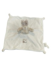 Doudou plat Lapin blanc beige