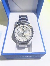 Technomarine Men's Watch Ocean Quantum Chronograph Silver Tone Dial TM-318129