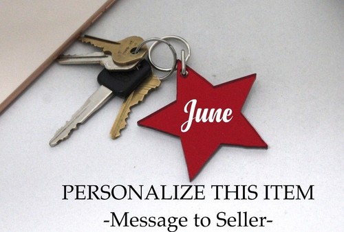 Star key chain - key, personalized