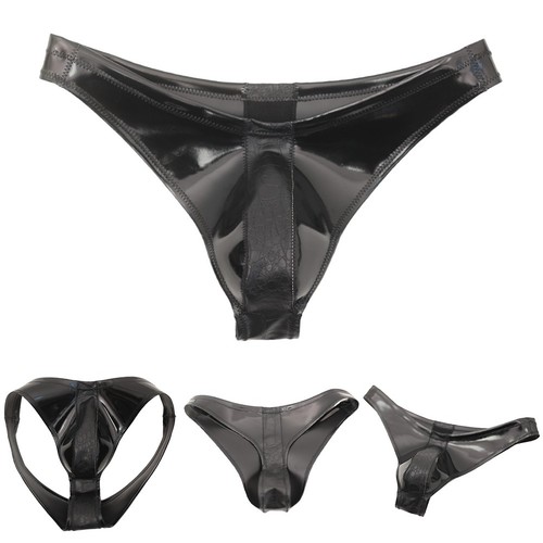 Slip homme latex brillant