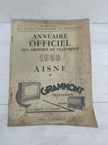Annuaire officiel 1956 aisne - annuaire,