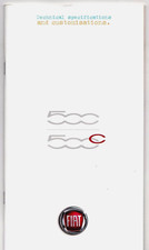 Fiat 500 & 500C Specifications 2011-12 UK Market Brochure Pop Lounge 