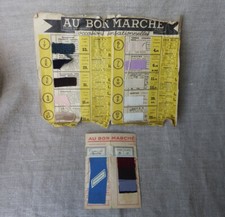 ÉCHANTILLONS ANCIENS DE TISSUS AU BON MARCHÉ - CARTES D'ÉCHANTILLONS