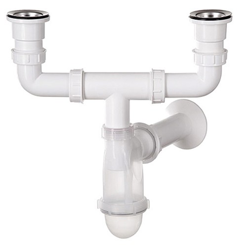 Siphon double évier