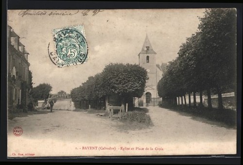 Cpa bavent eglise place de - cpa,