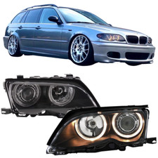 Phares Angel Eyes BMW E46 Phase 2 Berline / Touring Halogène H7/ H7