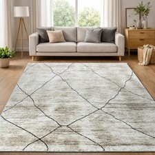 Tapis moderne beige motif