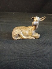 Statue En Bronze Représentant Une Chevre Ou Un Bouc H 8cm L 12cm
