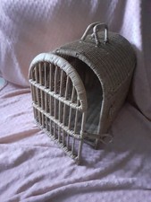 Vintage Grande Cage En Osier