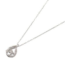 Collier pendentif diamant 4°C or blanc 18KWG occasion femme 36-39,5 cm