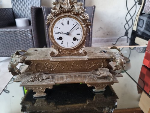 Pendule bronze doré - pendule,