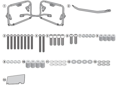 Set porte valises - porte-valises, plx3112