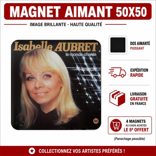Magnet isabelle aubret monde - isabelle,