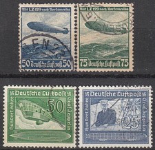Stamp Selection Germany WWII 3rd Reich Airship Hindenburg Graf Zeppelin Set U