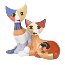 Goebel Rosina Wachtmeister Cats Ceramic Figurine “Severa e Onesto” Retired 3.5”