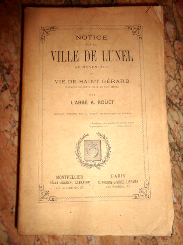 1878 notice sur ville de - notice, la
