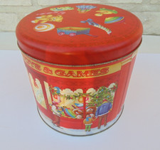 Boite metal ronde décor noël